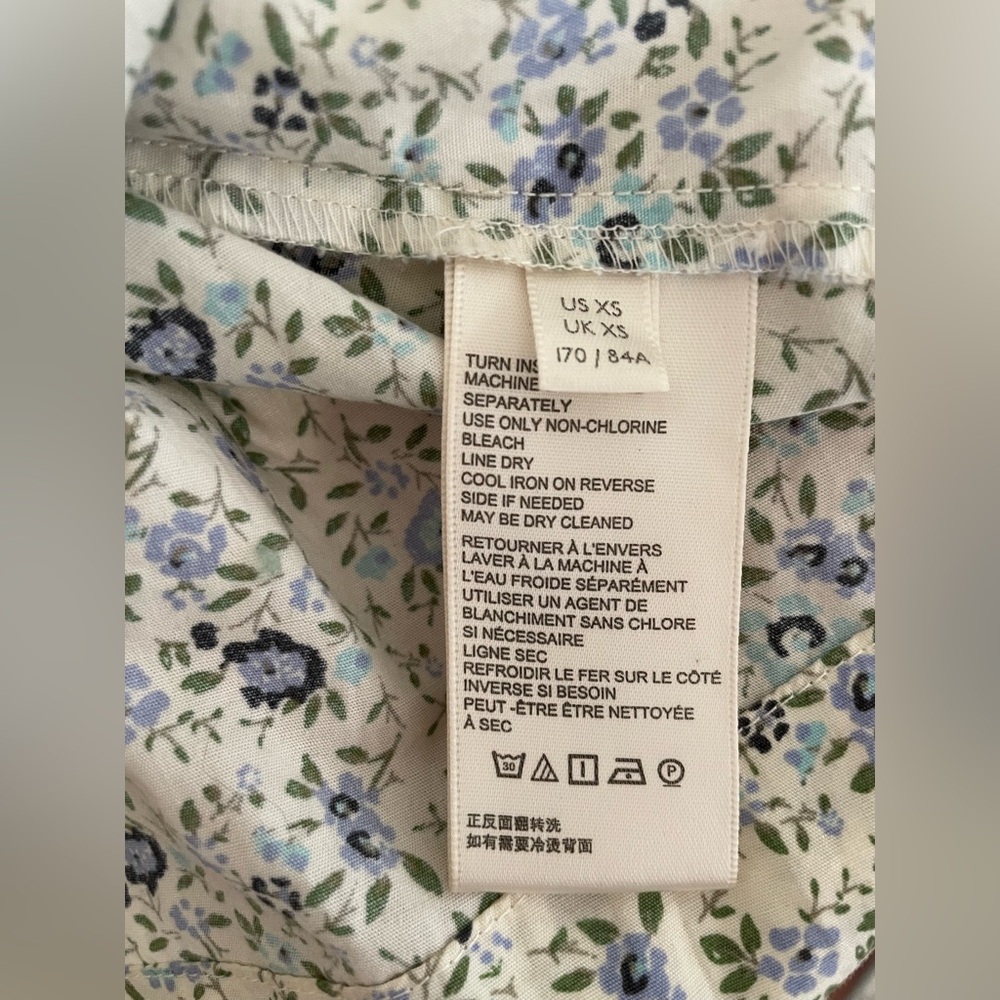 Free People Petunia Mini Dress; Ditsy Floral Cream & Blue - Picture 10 of 10